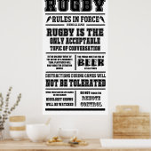 Règles De Rugby En Vigueur - Grand Poster (Cuisine)