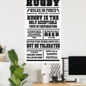 Règles De Rugby En Vigueur - Grand Poster (Bureau à domicile)