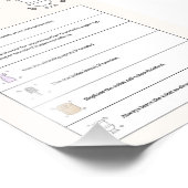 Règles de salle de bain Essentiel Etiquette Poster (Coin)