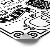 Règles de salle de bain | Poster mural cité (Coin)