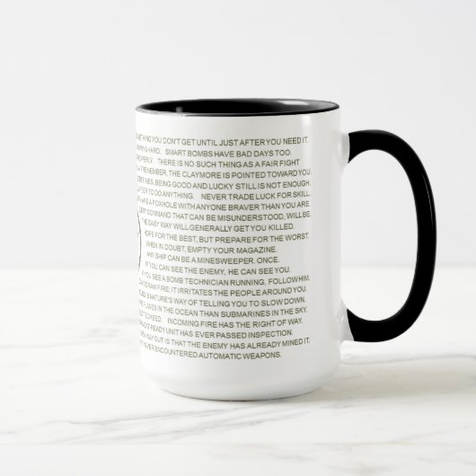 Règles de tasse de combat (Droite)