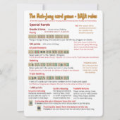 Règles du jeu de cartes à grande impression - Main (Devant)