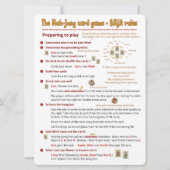 Règles du jeu de cartes à grande impression - Prép (Devant)