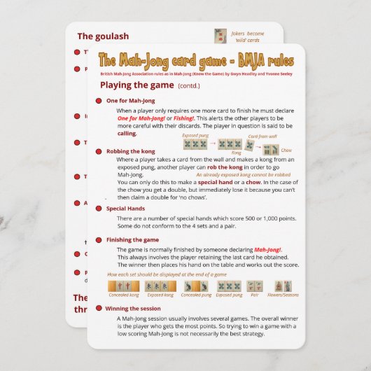 Règles du jeu de cartes - Jouer au jeu (2) (Devant / Derrière)