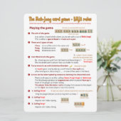 Règles du jeu des cartes à grande impression - Jou (Debout devant)