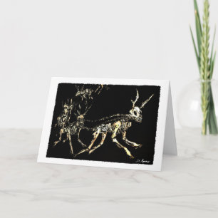 Règne de la carte de Noël des rennes