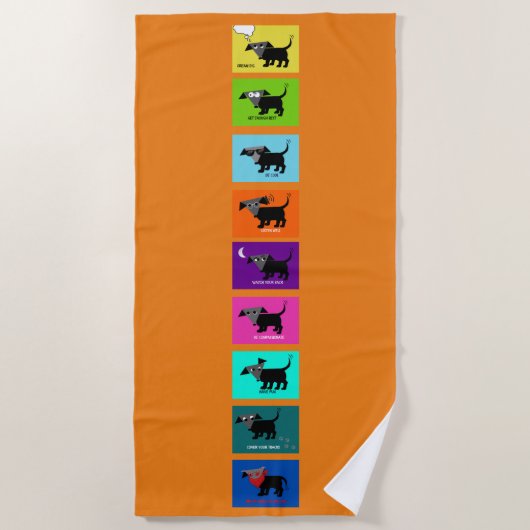 Rego Berto's 9 Conseils pour Vivre Vie Serviette d (Devant)