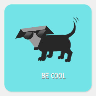 Rego Berto's "Wees cool" Vierkante Sticker
