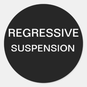 Regressieve suspensie ronde sticker