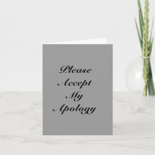 Regret wenskaart kaart