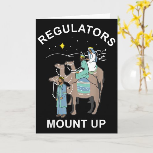 Regulator Mount Cute Up Christmas Three Kings Rein Kaart (Gele Bloem)