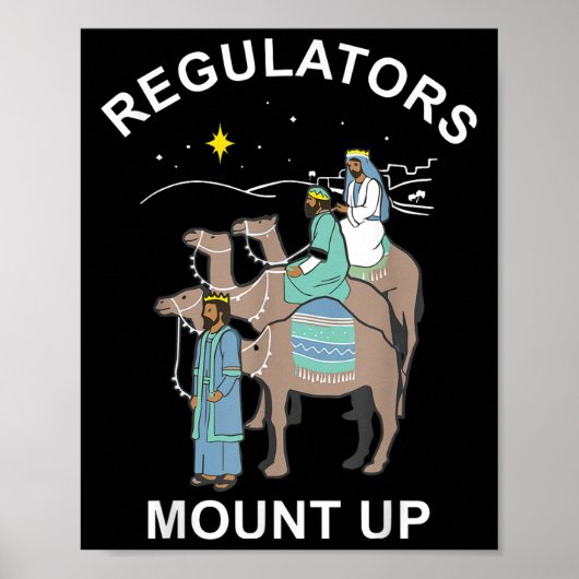 Regulator Mount Cute Up Christmas Three Kings Rein Poster (Voorkant)