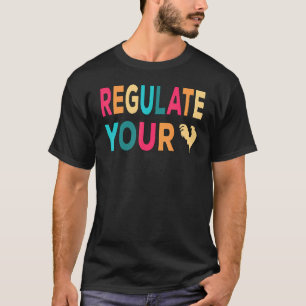 Reguleer Je Kip Haan Retro Zonsondergang T-shirt