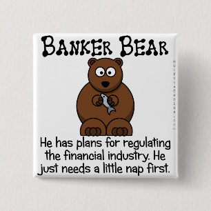 Regulering van de financiële sector vierkante button 5,1 cm