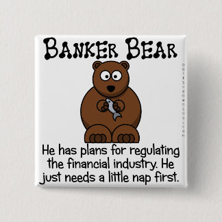 Regulering van de financiële sector vierkante button 5,1 cm