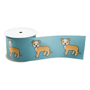Reh En Witte Cartoon Staffordshire Bull Terrier Lint