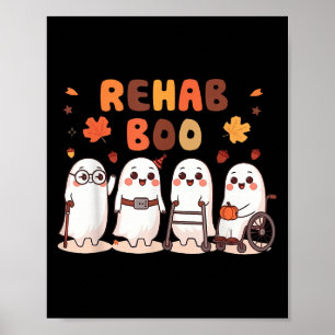 Rehab Boo Halloween Plezier Geest Fysieke Therapie Poster