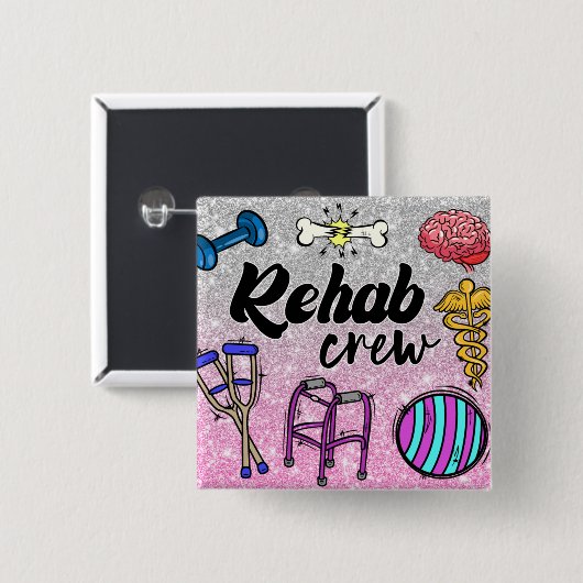 Rehab Crew Button (Voorkant /achterkant)