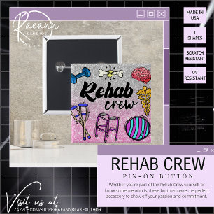 Rehab Crew-knop Vierkante Button 5,1 Cm