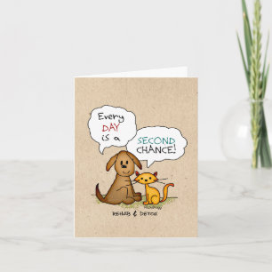 Rehab & Detox Cartoon: Recovery Sobriety DrugFree Kaart