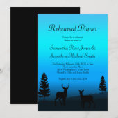 Rehearal Dinner Natuur Mountain Dusk Blue Kaart (Voorkant / Achterkant)