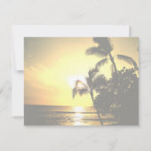 Rehearal Dinner Tropical Sunset Kaart (Achterkant)