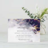 Rehearsal | Deep Amethyst Waterverf Geode Kaart (Staand voorkant)