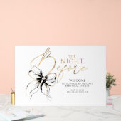 Rehearsal Dinner Black Bow Welcome (Mariage)