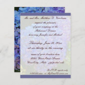 Rehearsal Dinner Blue Hydrangea Kaart (Voorkant / Achterkant)