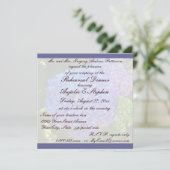 Rehearsal Dinner Blue Hydrangea Kaart (Staand voorkant)