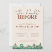 Rehearsal Dinner BOHO Cactus Terracotta Herfst Bur Kaart (Voorkant)