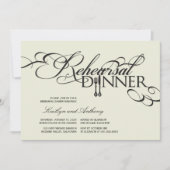 Rehearsal Dinner Classic Scrolls Wedding Uitnodige Kaart (Voorkant)