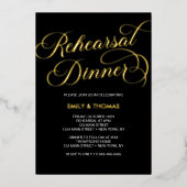 Rehearsal dinner Elegant Foil Invitation (Recto)