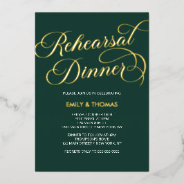 Rehearsal dinner Elegant Invitation Foil Invitatio Folie Uitnodiging