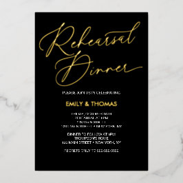 Rehearsal dinner Elegant Invitation Folie Uitnodiging