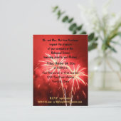 Rehearsal Dinner Fireworks Kaart (Staand voorkant)