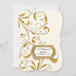 Rehearsal Dinner, Glam Old Hollywood Regency Kaart