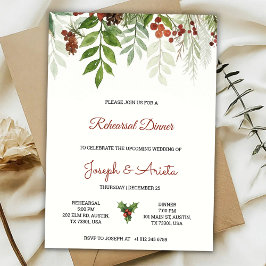 Rehearsal dinner Invitation card floral design Kaart