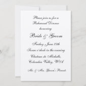 Rehearsal Dinner Kaart (Achterkant)