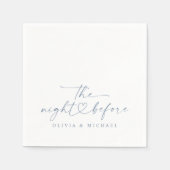 Rehearsal Dinner Night Before Dusty Blue Wedding Servet (Voorkant)