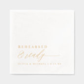 Rehearsal Dinner Rehearsed & Ready Wedding Gold (Recto)