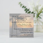 Rehearsal Dinner Romantic Beach Sunset Kaart (Staand voorkant)