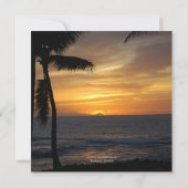 Rehearsal Dinner Romantic Beach Sunset Kaart (Achterkant)