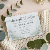 Rehearsal Dinner Sage Green Wedding Invitation