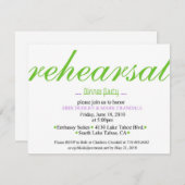 Rehearsal Kaart (Voorkant / Achterkant)