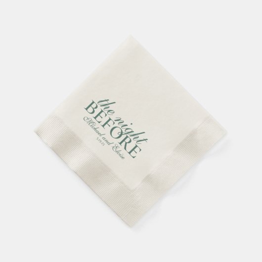 Rehearsal The Night Before Wedding Sage Green  Servet (Hoek)