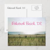 Rehoboth Beach Briefkaart - Roze inkt (Voorkant / Achterkant)