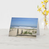 Rehoboth Beach, carte de voeux blanche DE (Fleur jaune)