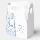 Rehoboth Beach Delaware Kaart Elegante bruiloft Bedankdoosjes (Geopend)