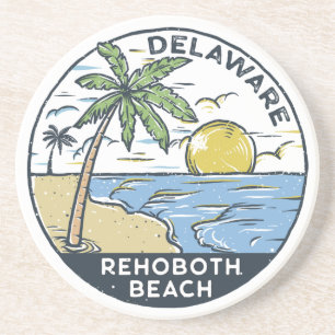 Rehoboth Beach Delaware Retro Zandsteen Onderzetter